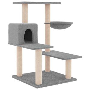 vidaXL Kl&ouml;str&auml;d med sisalpelare ljusgr&aring; 82,5 cm