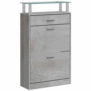 vidaXL Skosk&aring;p betonggr&aring; 63x24x104 cm konstruerat tr&auml;