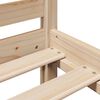 vidaXL S&auml;ng med bokhylla utan madrass 160x200cm massiv furu