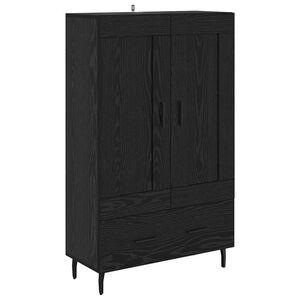 vidaXL Sk&aring;p Svart Ek 69,5 x 31 x 115 cm Konstruerat tr&auml;