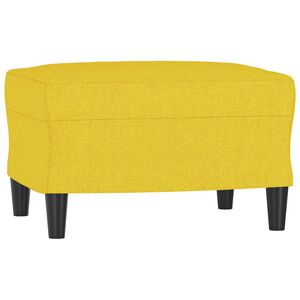 vidaXL Fotpall ljusgul 60x50x41 cm tyg