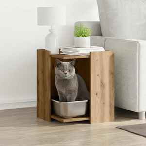 vidaXL Sk&aring;p f&ouml;r kattl&aring;da ek 42x42x51 cm konstruerat tr&auml;