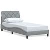 vidaXL Bed Frame without Mattress Light Grey 90x190 cm Fabric