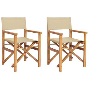 vidaXL Matstol Brun och beige 56 x 54 x 87 cm Massivt teaktr&auml;
