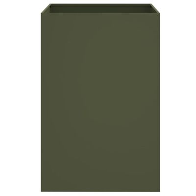 vidaXL Odlingslåda olivgrön 52x48x75 cm kallvalsat stål