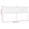 vidaXL Huvudgavel metall svart 200 cm