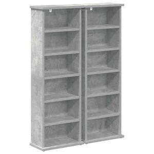 vidaXL CD Sk&aring;p 2 st Betonggr&aring; 60 x 17 x 92 cm Konstruerat tr&auml;