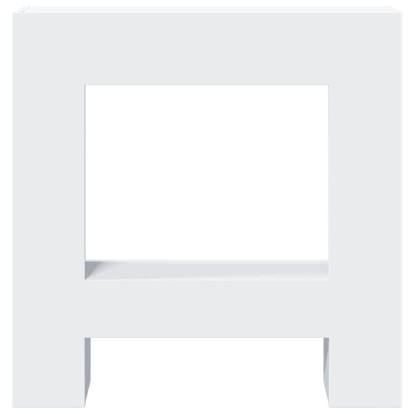 vidaXL Spiselkrans vit 81x18x82 cm konstruerat trä