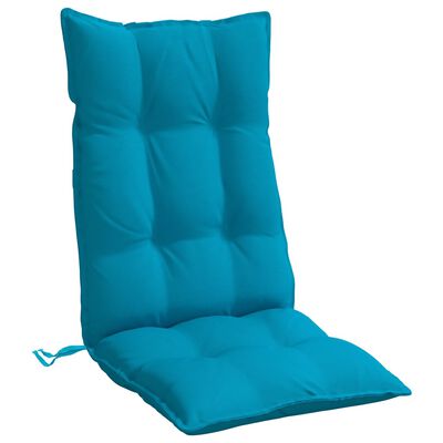 vidaXL Stolsdynor för stolar med hög rygg 4 st ljusblå oxfordtyg