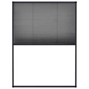 vidaXL Plisserat insektsn&auml;t f&ouml;r f&ouml;nster aluminium antracit 60x80cm