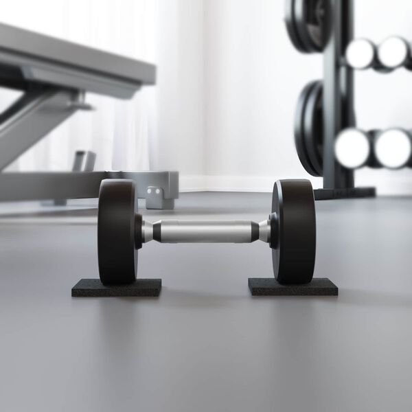 vidaXL Gummigranulat uteplatsplatta Svart 6 x 9 x 0,8 cm Gummi