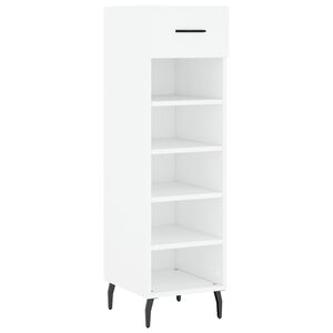 vidaXL Skohylla vit 30x35x105 cm konstruerat tr&auml;