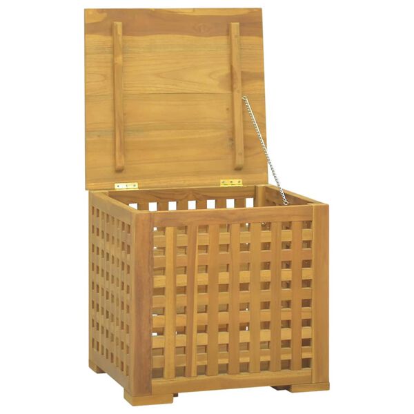 vidaXL F&ouml;rvaringsl&aring;da 40x40x40 cm massiv teak