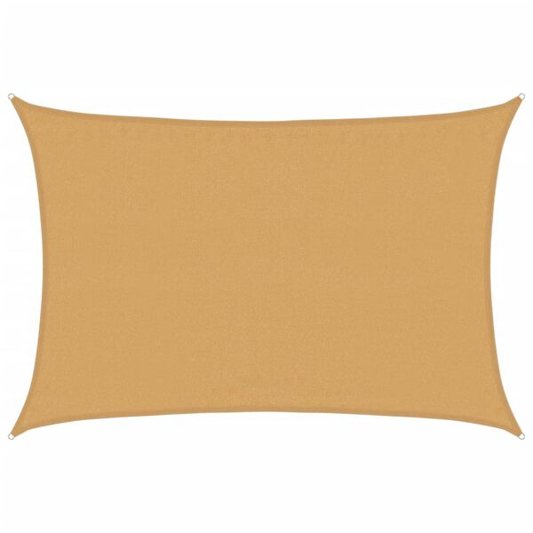 vidaXL Solsegel 160 g/m&sup2; rektangul&auml;r sand 3,5x4,5 m HDPE