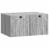 vidaXL V&auml;ggmonterad TV-b&auml;nk Gr&aring; sonoma-ek 59,5 x 41 x 30 cm