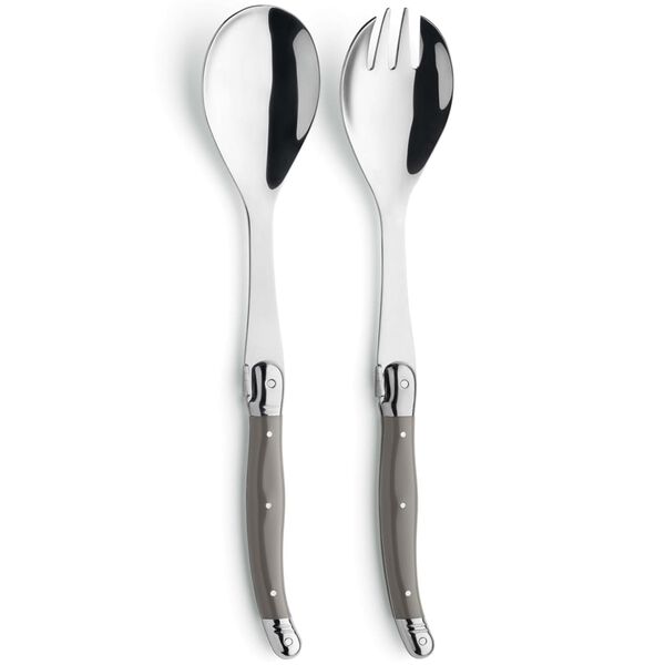 Lou Laguiole Salladsbestick 2 delar Tradition brun