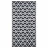 vidaXL Utomhusmatta ARAKIL svart 190x290 cm PP