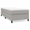 vidaXL Boxspring-s&auml;ngram ljusgr&aring; 100x200 cm tyg