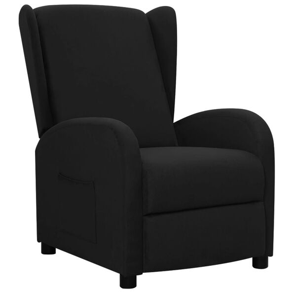 vidaXL Reclinerf&aring;t&ouml;lj svart tyg