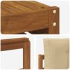 vidaXL Utomhussoffset med kudde 7 pcs Naturlig och Beige