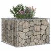 vidaXL Gabion upph&ouml;jd s&auml;ng Silver 60 x 60 x 40 cm Galvaniserat St&aring;l