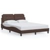 vidaXL Bed Frame without Mattress "Zadar" Brown 120x200 cm Faux Leather