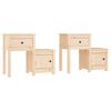vidaXL S&auml;ngbord 2 st 79,5x38x65,5 cm massiv furu