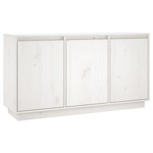 vidaXL Skänk vit 111x34x60 cm massiv furu