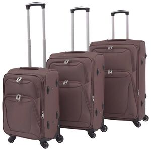 vidaXL Resv&auml;skor 3 st kaffebrun soft case