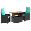 vidaXL Utomhusmatbord 3 st konstrotting