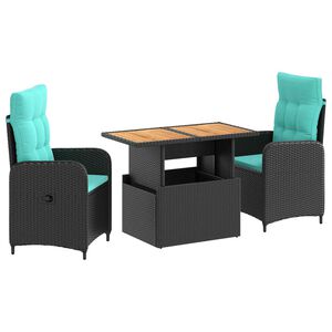 vidaXL Utomhusmatbord 3 st konstrotting