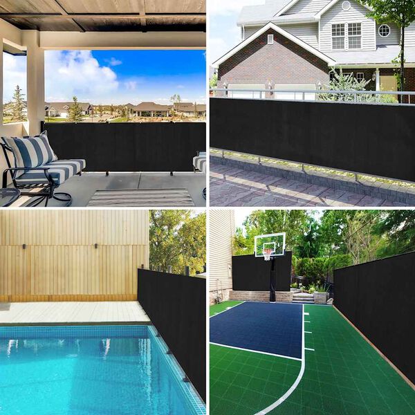 vidaXL Insynsskyddsn&auml;t svart 1,2x25 m HDPE 75 g/m&sup2;