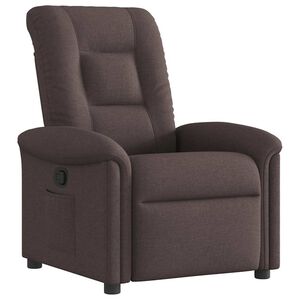 vidaXL Reclinerf&aring;t&ouml;lj m&ouml;rkbrun tyg