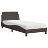 vidaXL Bed with Mattress "Dover" Dark Brown 80x200 cm Fabric