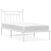 vidaXL S&auml;ngram med huvudgavel metall vit 80x200 cm