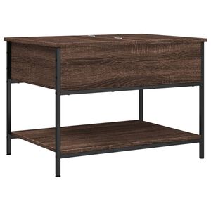 vidaXL Soffbord brun ek 70x50x50 cm konstruerat tr&auml; och metall