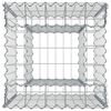 vidaXL Gabion upph&ouml;jd s&auml;ng Silver 50 x 50 x 80 cm Galvaniserat St&aring;l