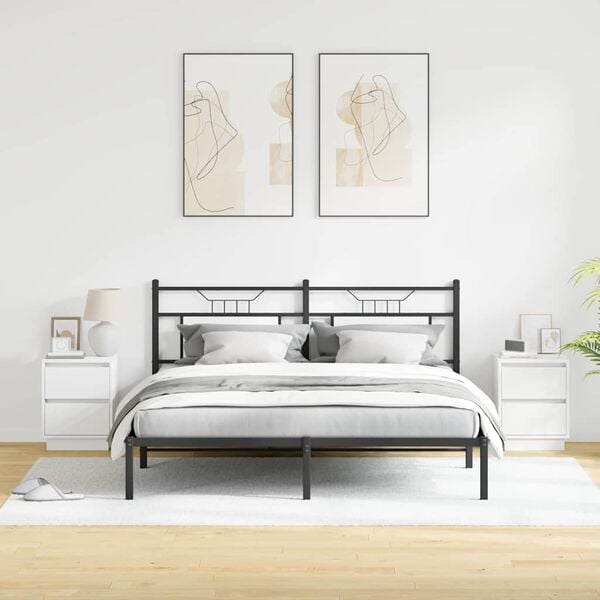 vidaXL Nattduksbord 2 pcs Vit 39 x 34,5 x 50 cm Konstruerat tr&auml;