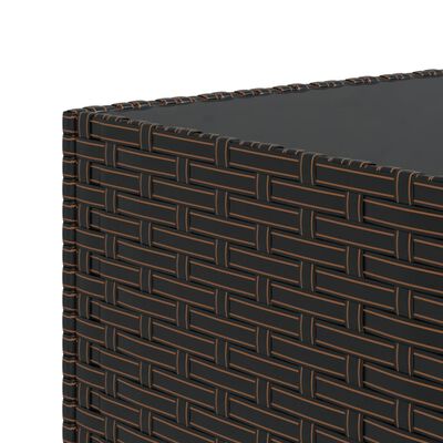 vidaXL Loungebord fyrkantigt brun 50x50x30 cm konstrotting