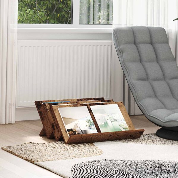 vidaXL Tidningshylla Gammalt tr&auml; 65 x 53 x 28,5 cm Konstruerat tr&auml;