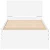 vidaXL Sängram med huvudgavel vit 90x200 cm konstruerat trä