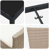 vidaXL Trädgårdsmöbelset med kudde 5 pcs Beige konstrotting