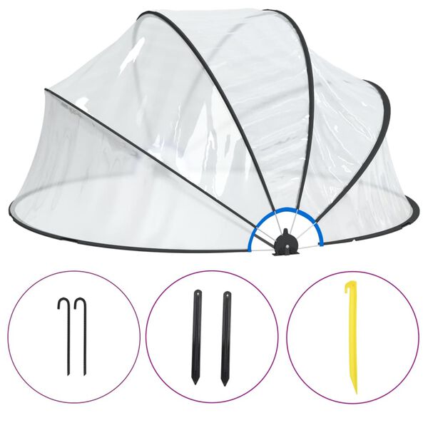 vidaXL Pooltak runt 315x158 cm PVC