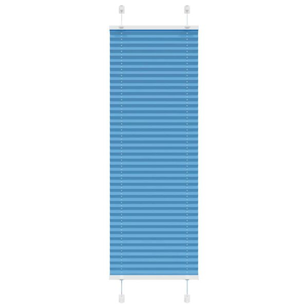 vidaXL Plisserad persienn bl&aring; 40x100cm tyg bredd 39,4cm polyester