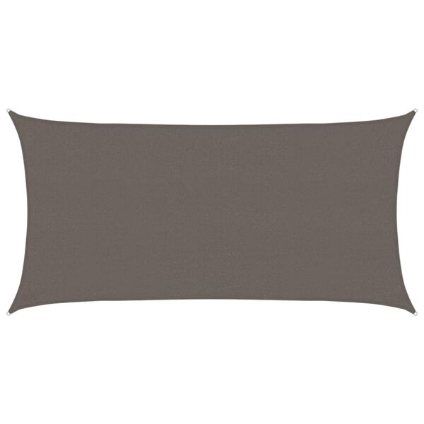 vidaXL Solsegel 160 g/m&sup2; antracit 2,5x5 m HDPE