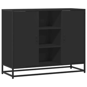 vidaXL Sk&auml;nk svart 92x35x76 cm konstruerat tr&auml;