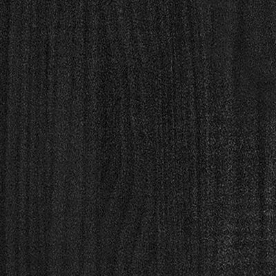 vidaXL Odlingslåda svart 200x50x50 cm massiv furu