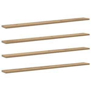 vidaXL Bokhylla Br&auml;da 3 niv&aring;er 4 st 100 x 10 x 1,5 cm Konstruerat tr&auml;