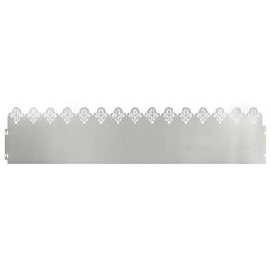 vidaXL Gr&auml;skanter 10 st 103 x 0,05 x 22 cm Galvaniserat st&aring;l Silver