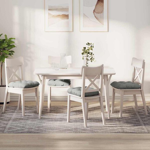 vidaXL Sittkuddar 4 pcs Ljusgr&aring; 45 x 45 cm Mikrofiber Tyg